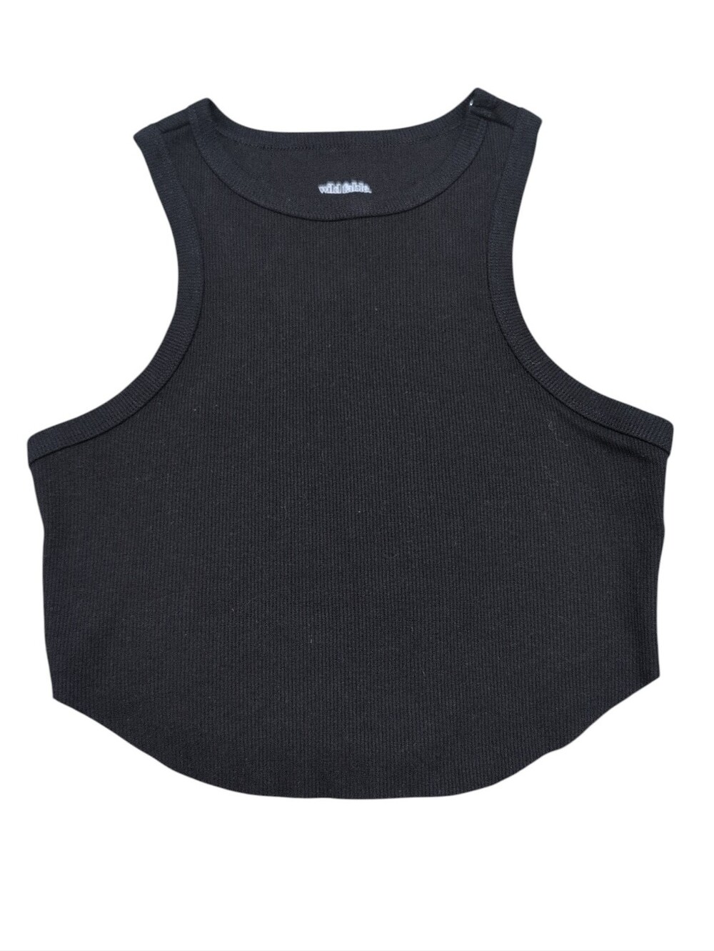 Wild Fable Ribbed Cropped Racerback Tank Top Size Medium